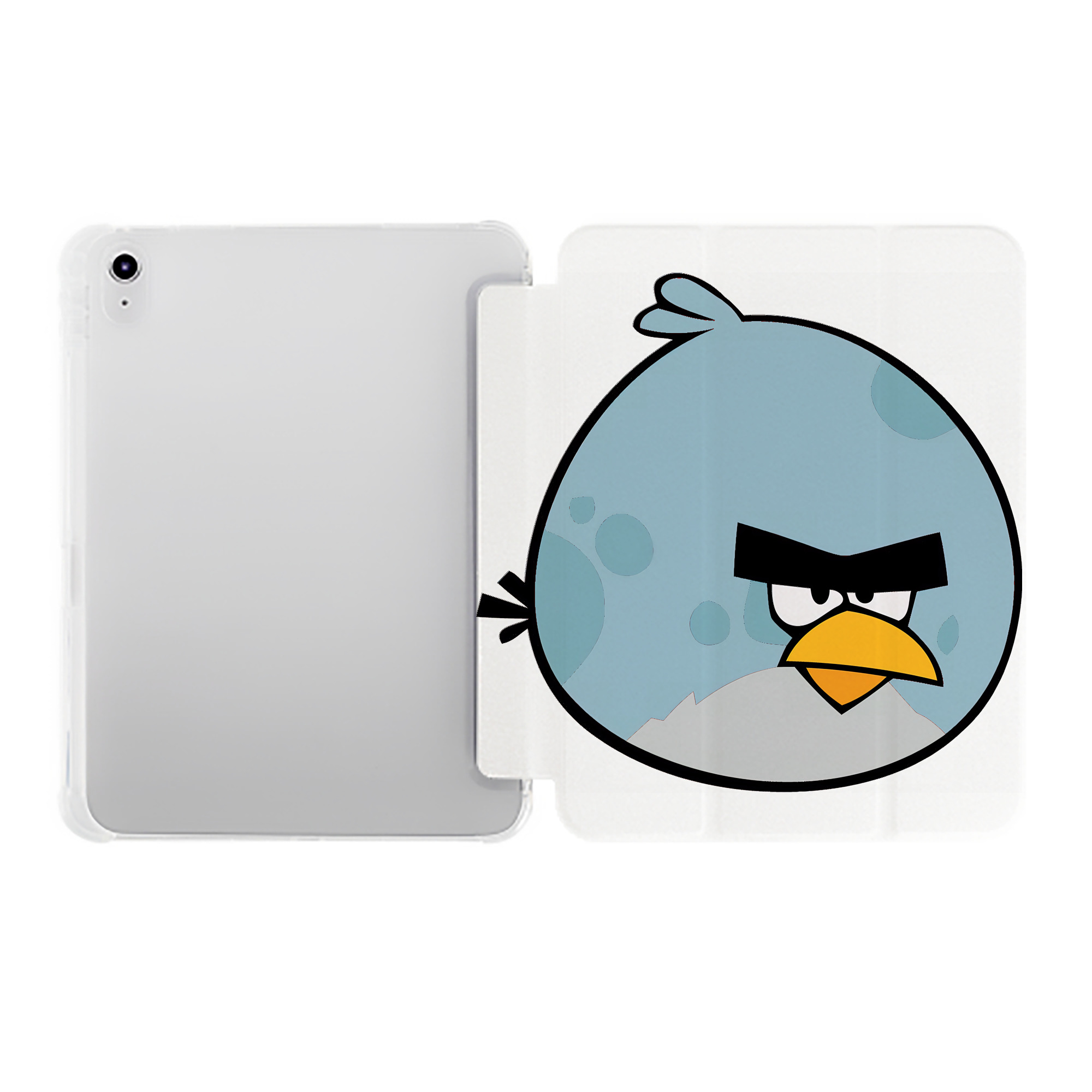 （画像用） Angry Birds アングリーバード IPad ケース ペン収納付き 三つ折りスタンド PUレザー×シリコン 対応機種9.5/10.5/10.9インチ